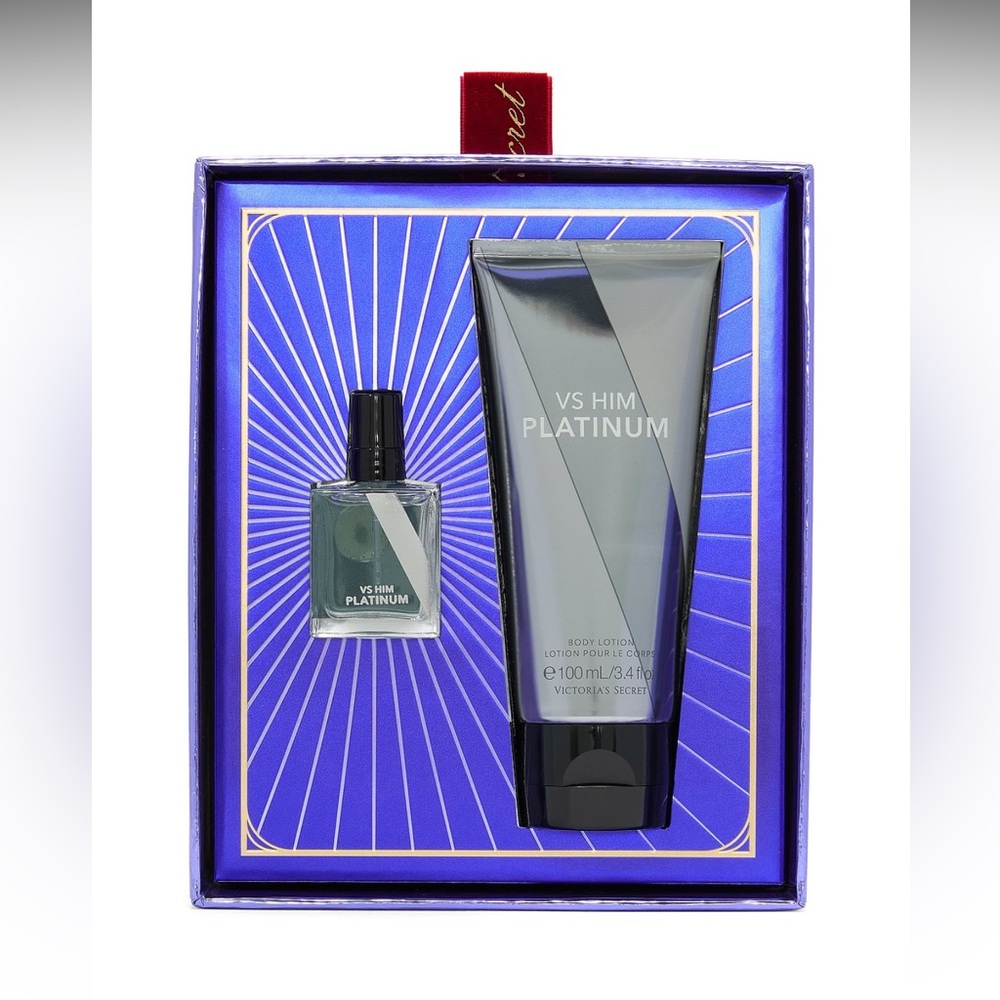 (Inventory 42) Victoria's Secret VS Him Platinum Set in Blue and Silver